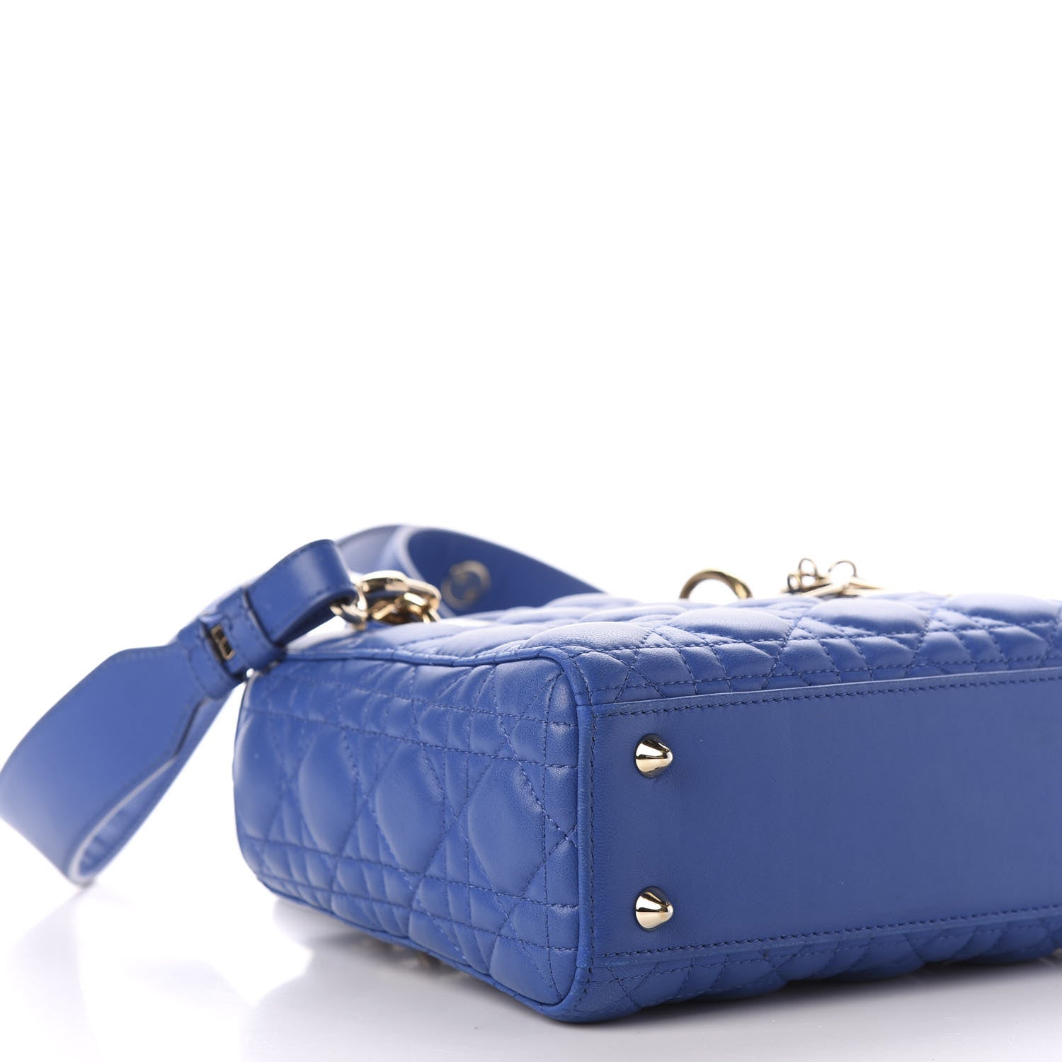 Christian Dior Lambskin Cannage Small My ABCDior Lady Dior Blue 5 of 10