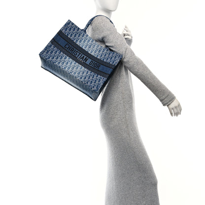 Christian Dior Oblique Denim Medium Book Tote Blue 2 of 12