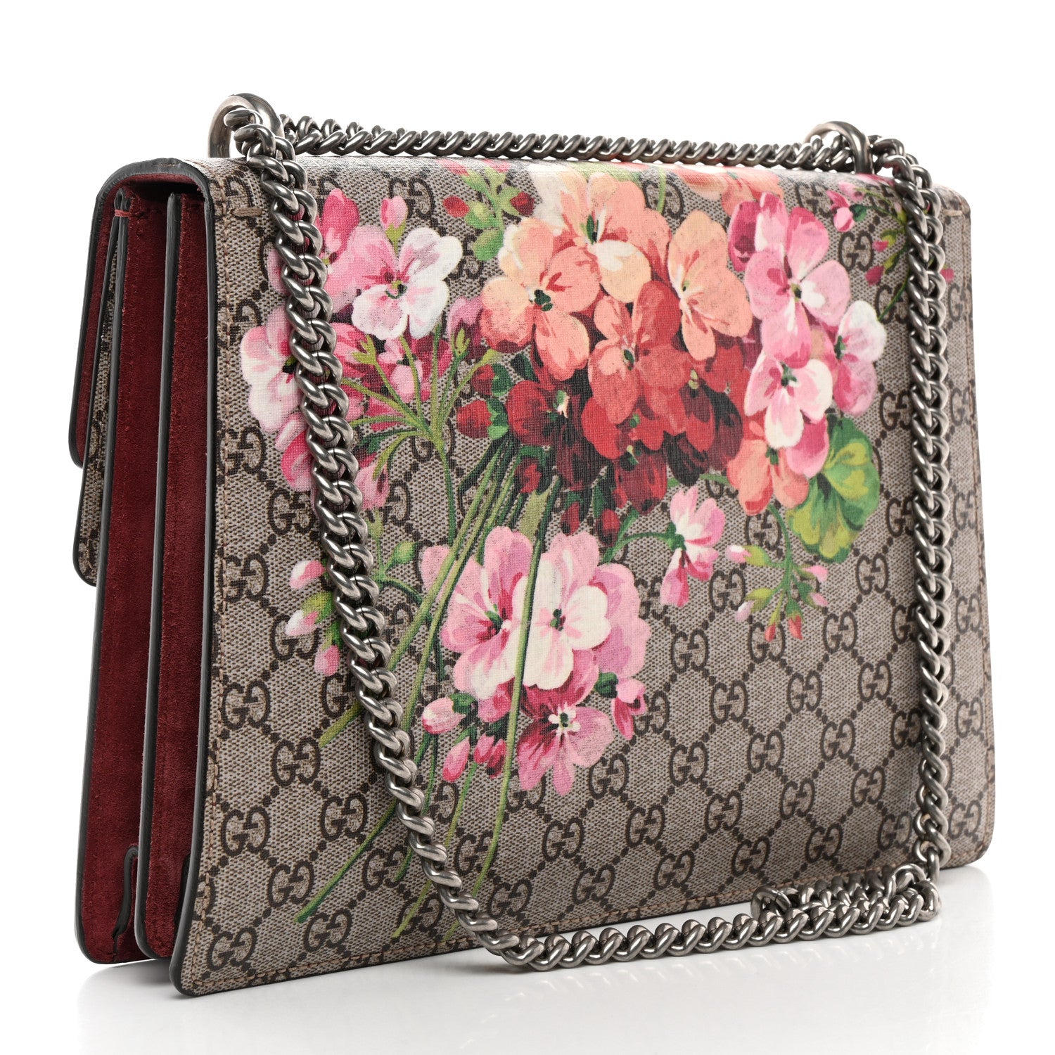 Gucci GG Supreme Monogram Blooms Medium Dionysus Shoulder Bag Beige Multicolor Dry Rose 3 of 12