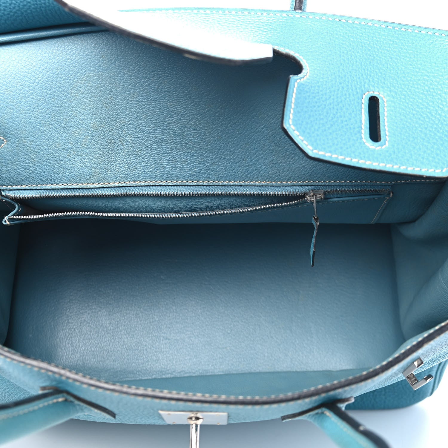 Hermes Togo Birkin 35 Blue Jean 5 of 9