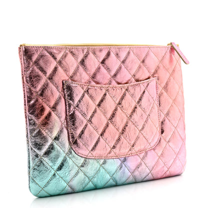 Chanel Metallic Goatskin Quilted Medium 2.55 Reissue Cosmetic Case Multicolor 3 of 8