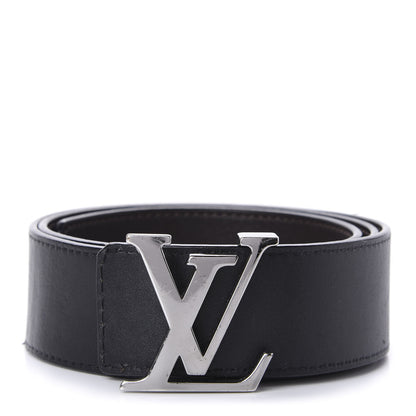 Louis Vuitton Calfskin 40mm LV Initiales Reversible Belt 90 36 Dark Brown Black 1 of 4