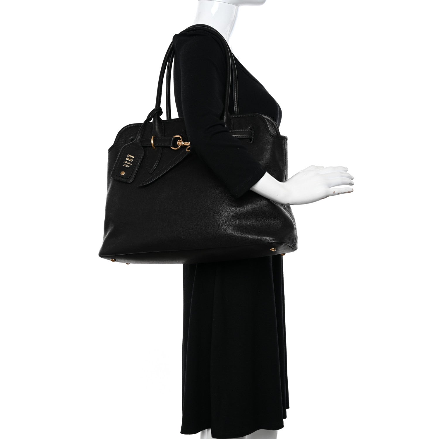 Miu Miu Nappa Medium Aventure Bag Black 2 of 10