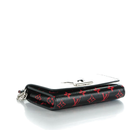 Louis Vuitton Monogram Palm Twist Chain Wallet Black White 4 of 7