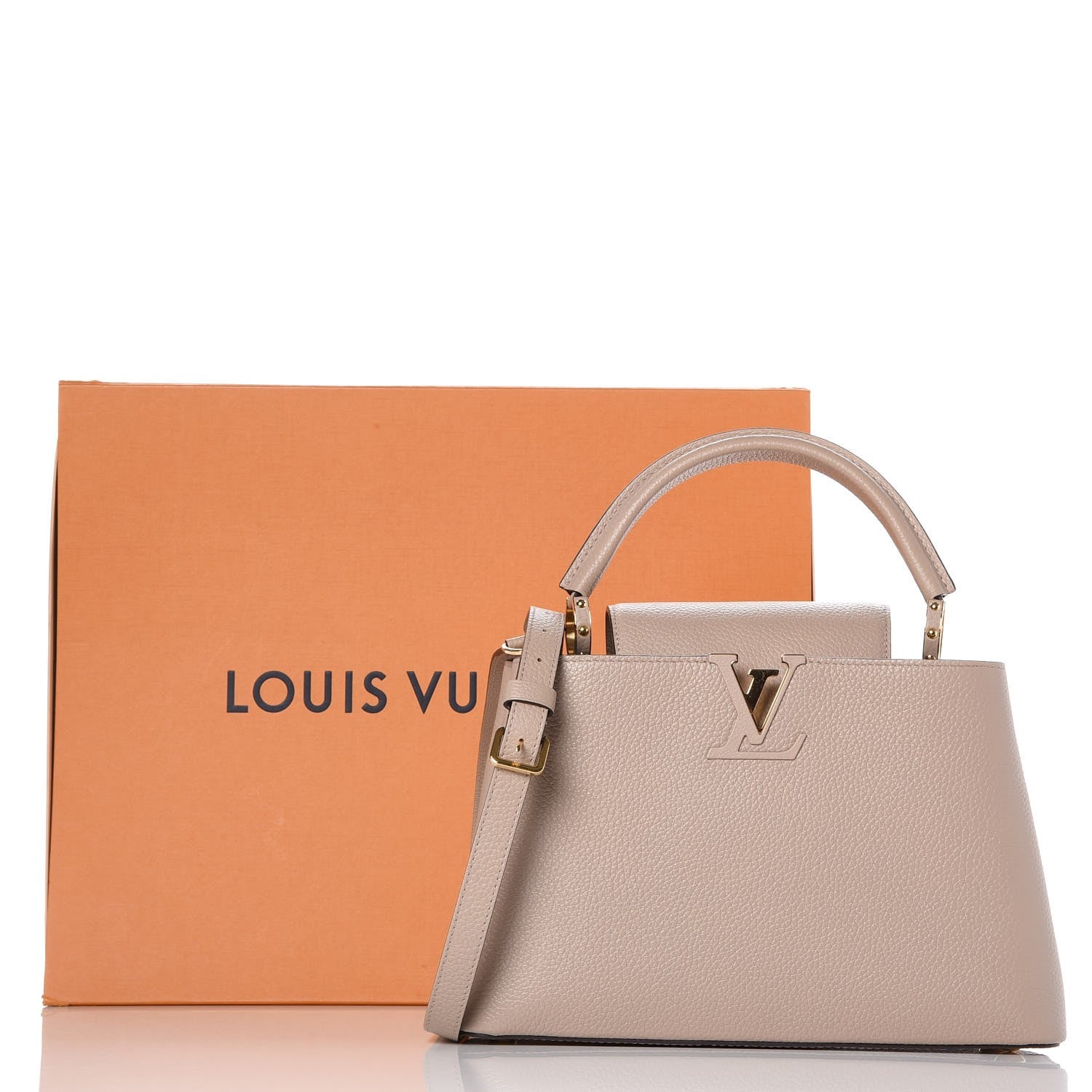 Louis Vuitton Taurillon Capucines PM Galet 7 of 7
