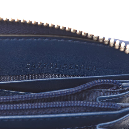 Gucci X MLB Guccissima Signature NY Yankees Embroidered Zip Around Wallet Royale Ivory 7 of 8
