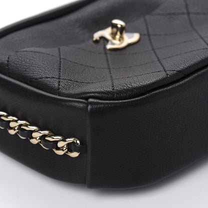 Chanel Goatskin Quilted Small Casual Trip Camera Case Black 6 of 11