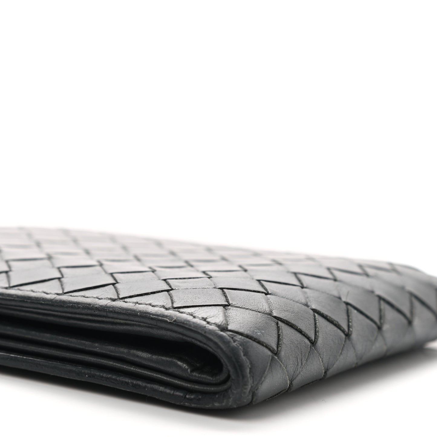 Nappa Intrecciato Bi-Fold Wallet Black