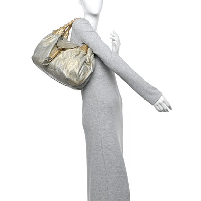 Fendi Nappa Nuvolata Bimetal Spy Oro Argento 2 of 10