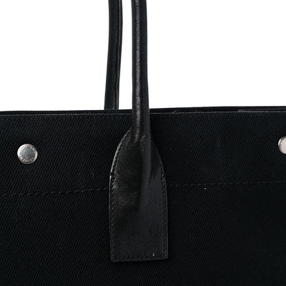 Saint Laurent Linen Calfskin Rive Gauche Tote Black 14 of 19