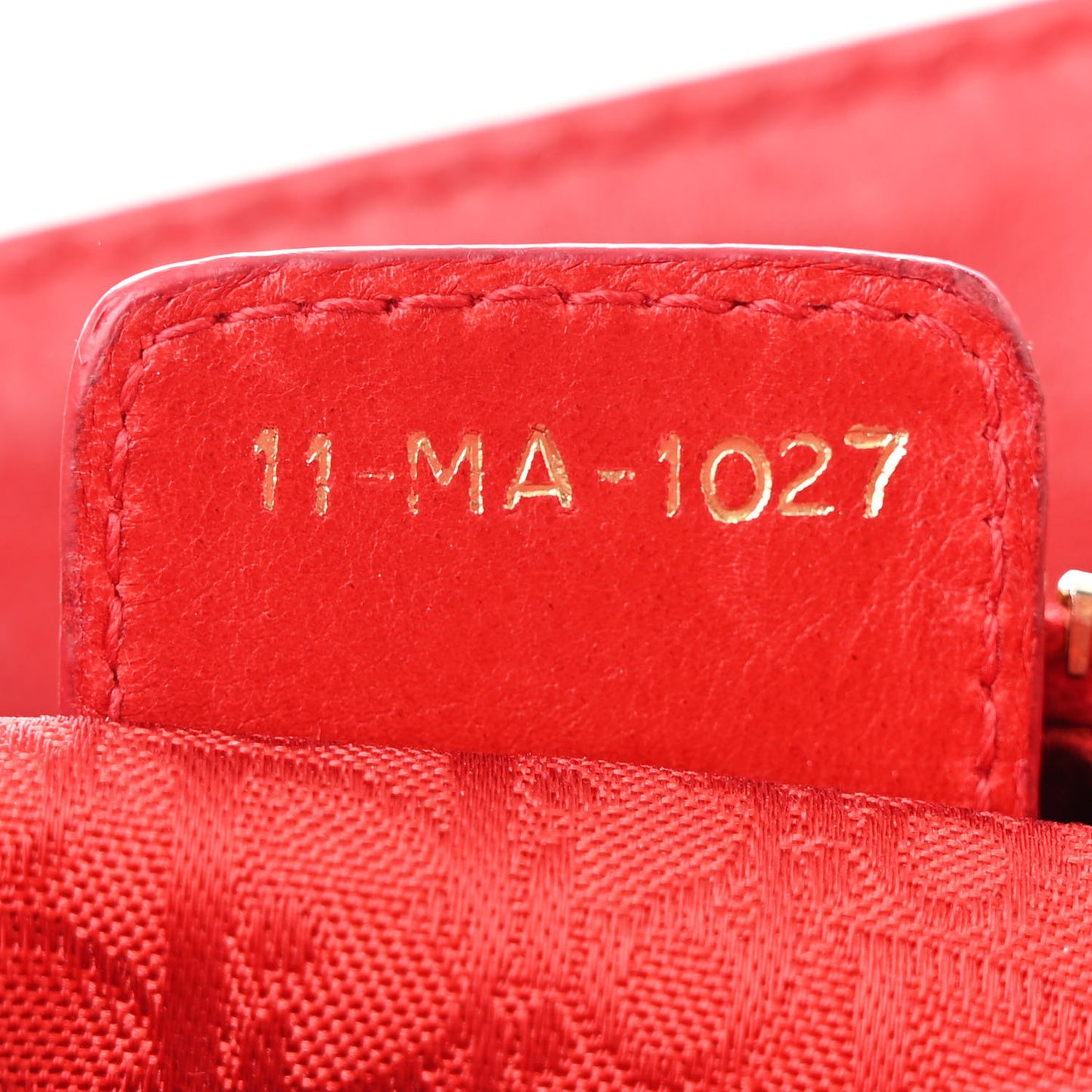 Lambskin Embossed Cannage Handbag Red