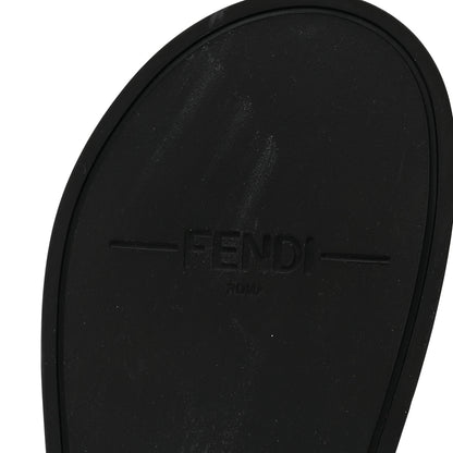 Fendi Fabric Jacquard Nappa FF Womens Fendi Feel Buckled Slide Sandals 37 Tobacco Black 9 of 10