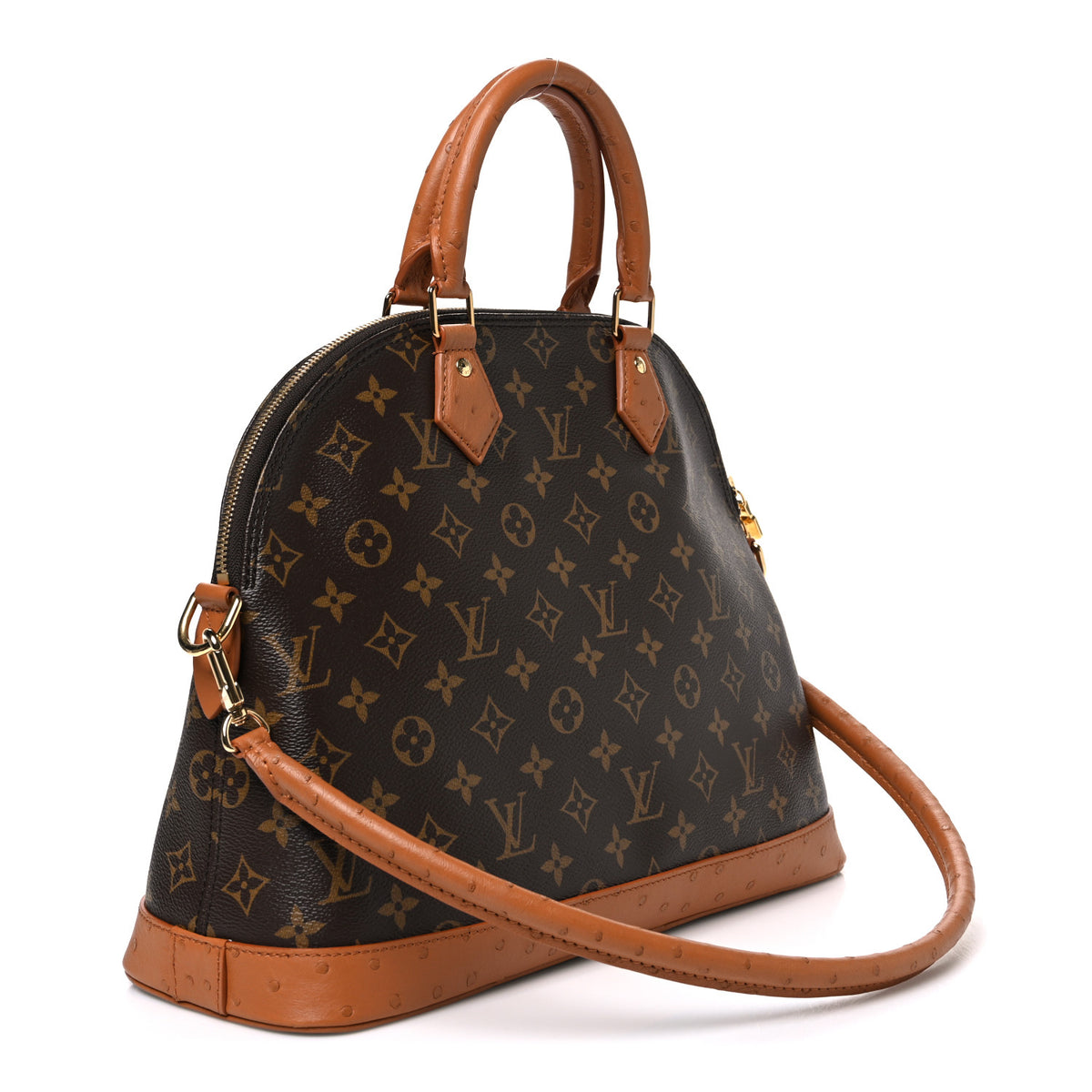 Monogram Ostrich Alma Soft MM Celebration