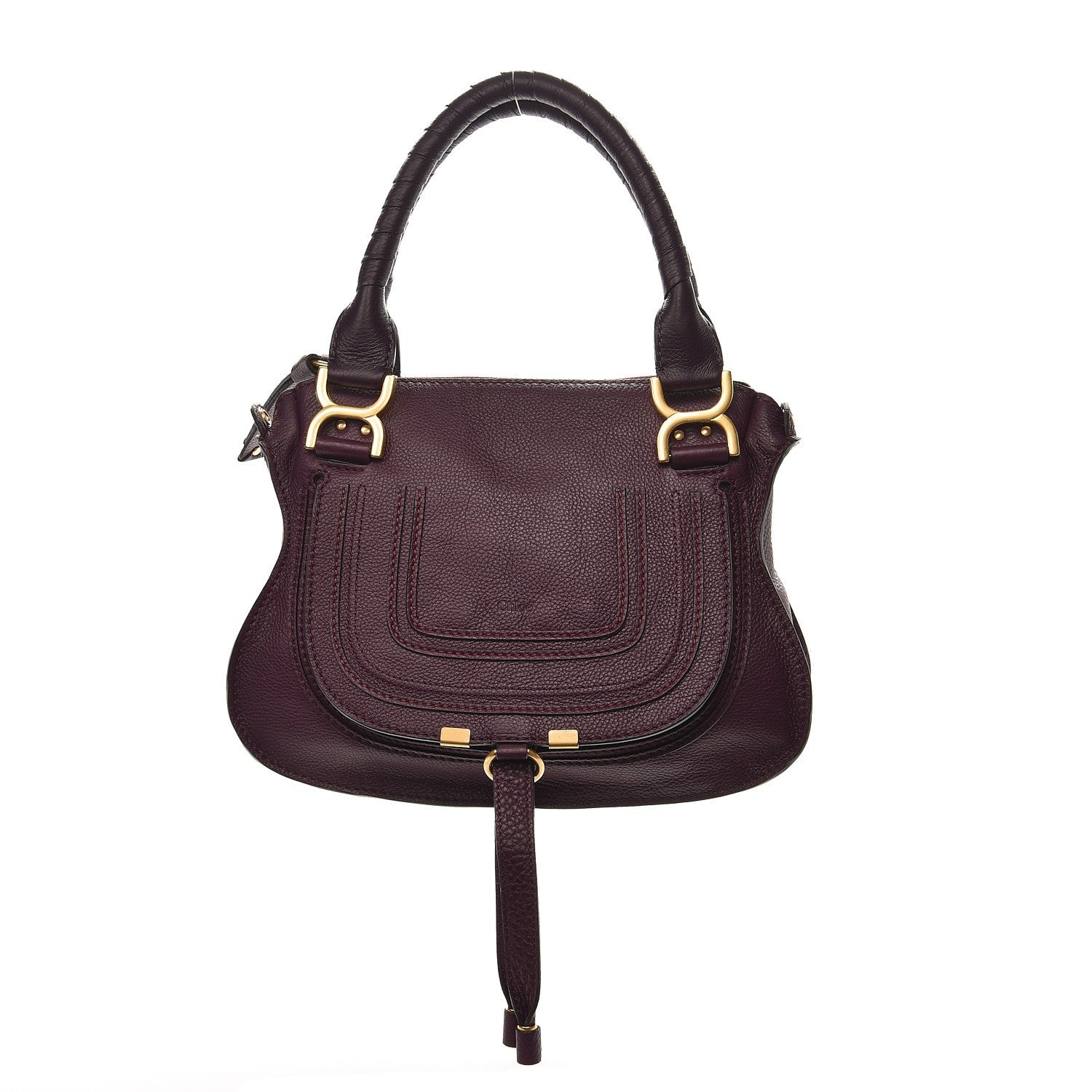 Chloe Calfskin Small Marcie Satchel Intense Violine 1 of 10