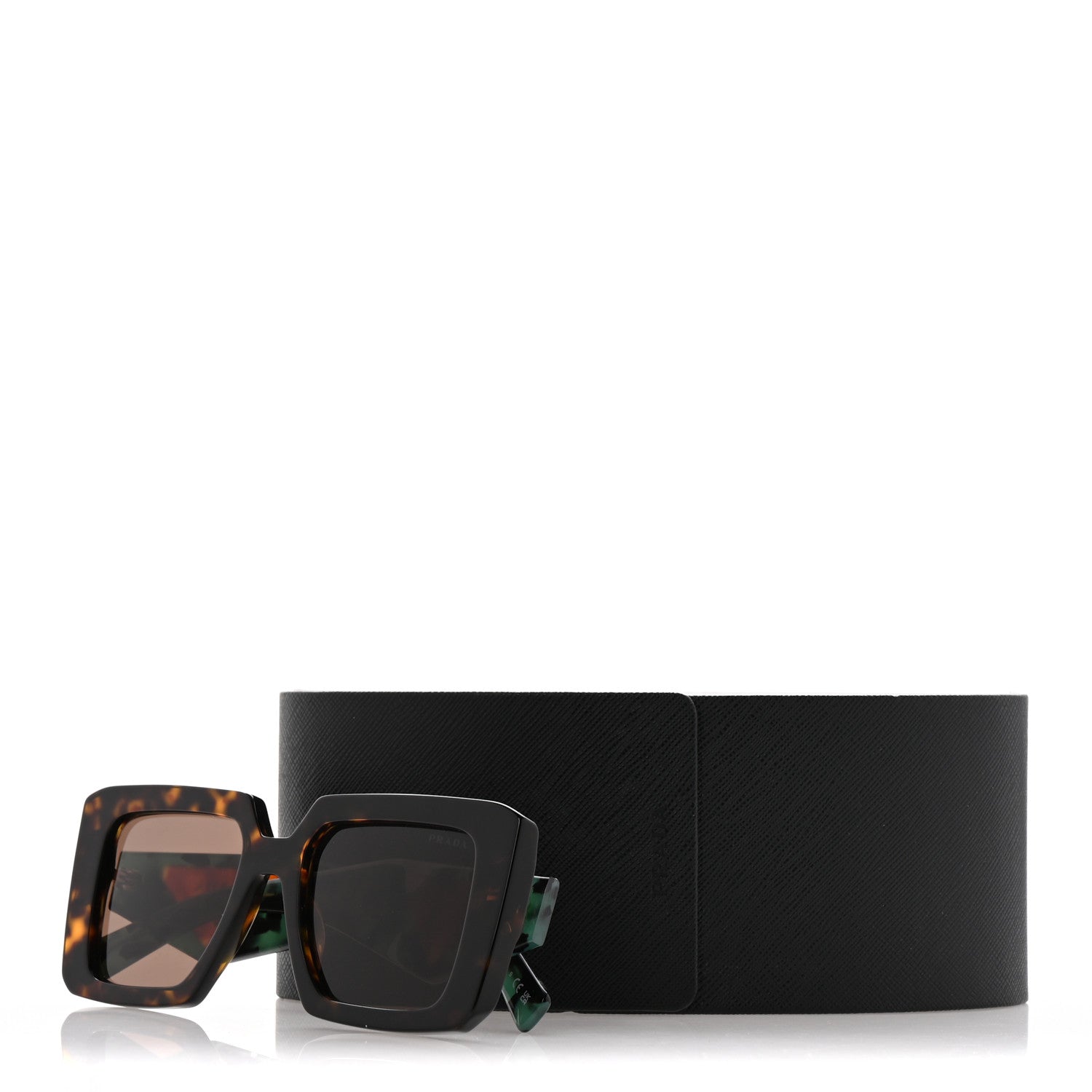 Prada Acetate Symbole Sunglasses SPR 23Y Red Tortoise 8 of 8