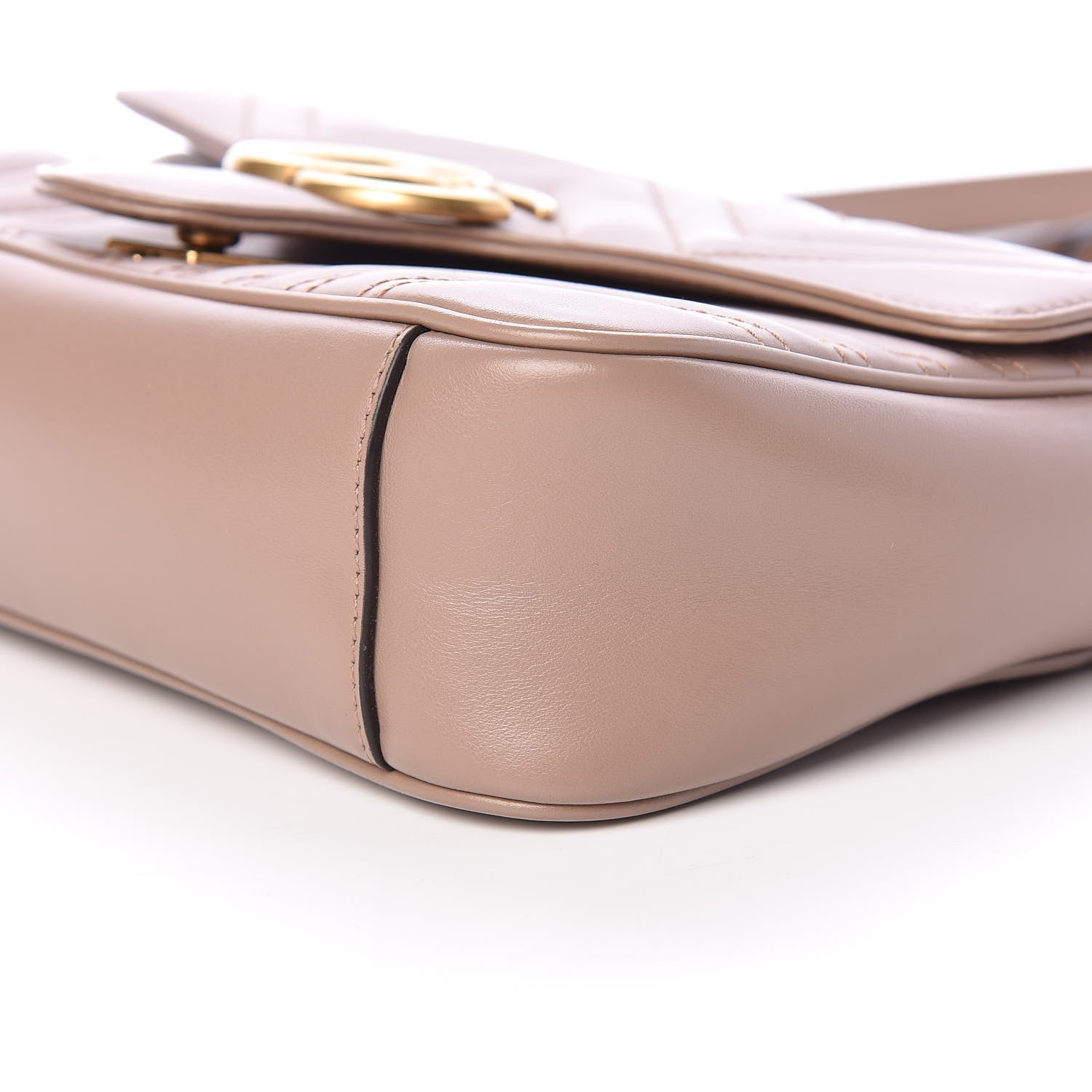 Gucci Calfskin Matelasse Small GG Marmont Shoulder Bag Porcelain Rose 10 of 10
