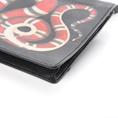Gucci Calfskin Kingsnake Print Messenger Black 10 of 11