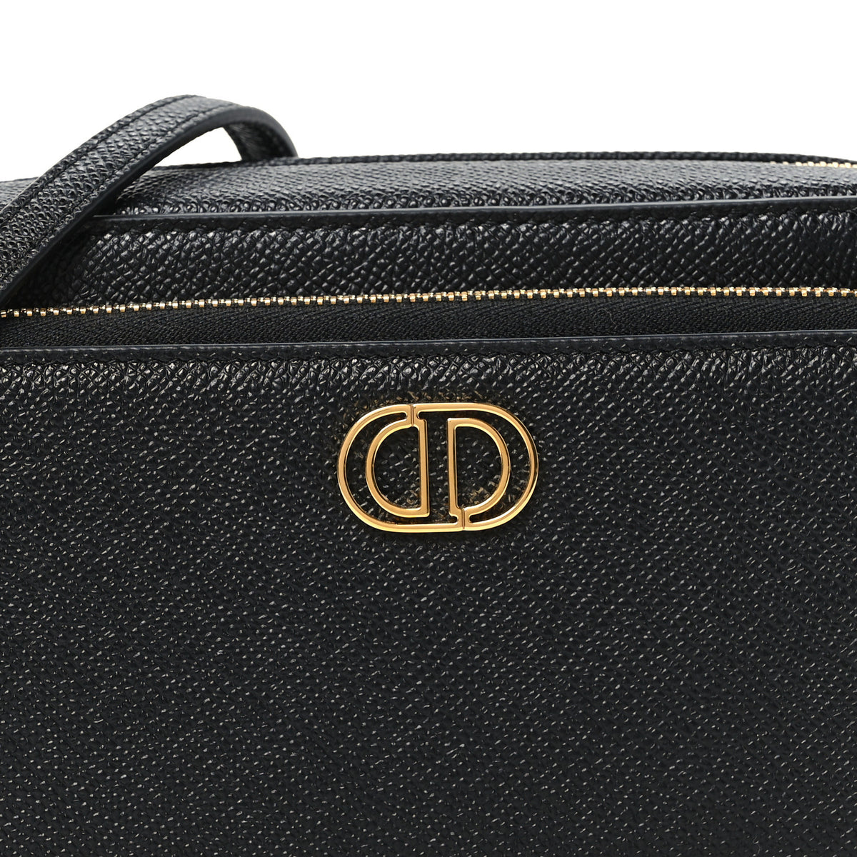 Christian Dior Grained Calfskin Caro Double Pouch Black 7 of 9