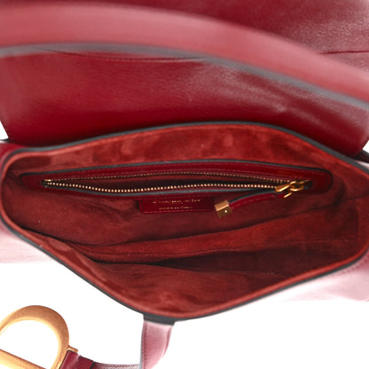Christian Dior Grained Calfskin Saddle Bag Red 5 of 14