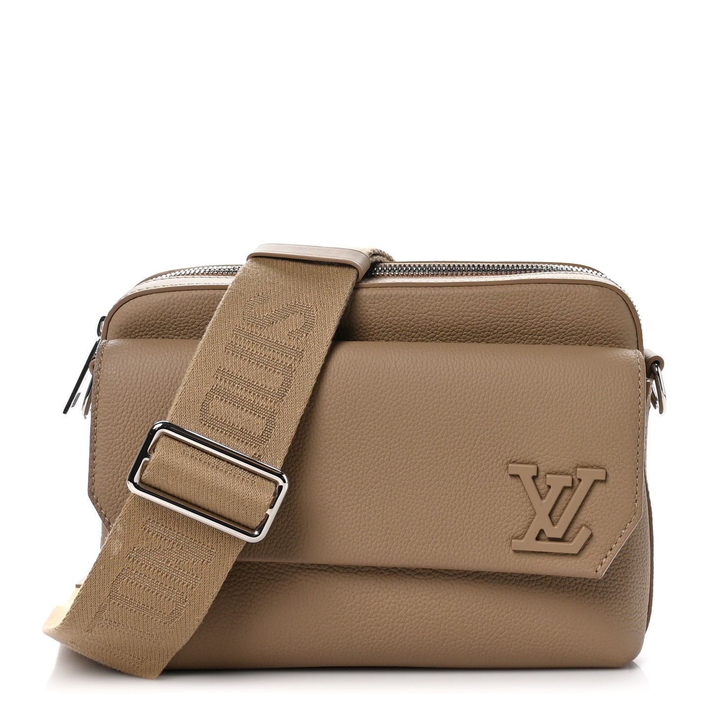 Calfskin Aerogram Fastline Messenger Sable Beige