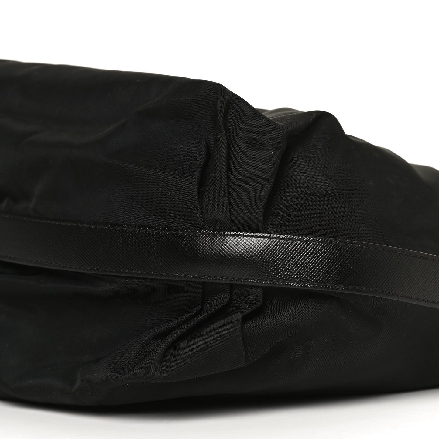 Tessuto Nylon Saffiano Hobo Black