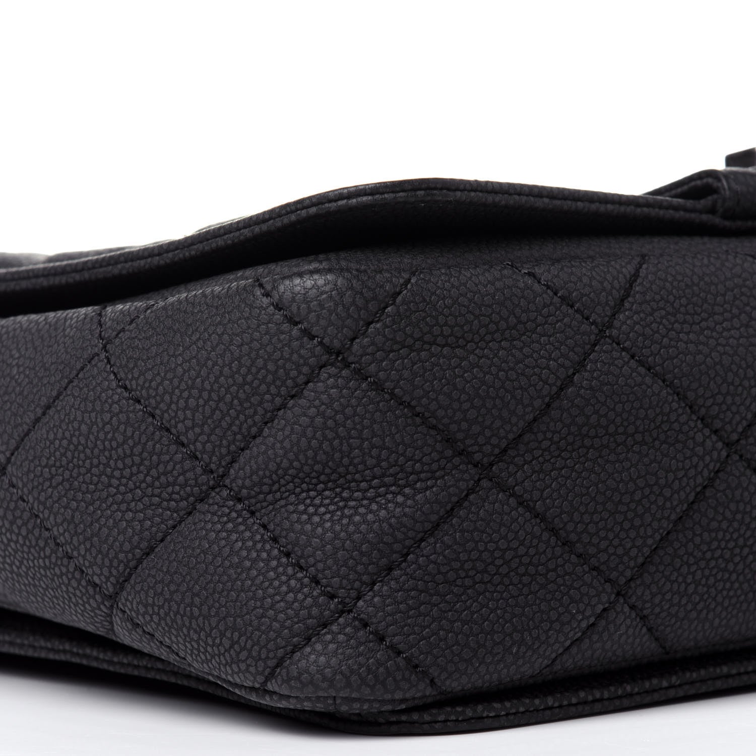 Chanel Washed Caviar Quilted Small Square Turn Around Ligne Flap Dark Grey 8 of 10