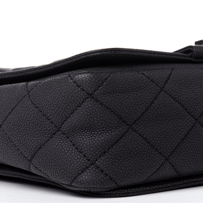 Chanel Washed Caviar Quilted Small Square Turn Around Ligne Flap Dark Grey 8 of 10