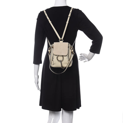 Chloe Suede Calfskin Mini Faye Backpack Off White 2 of 10