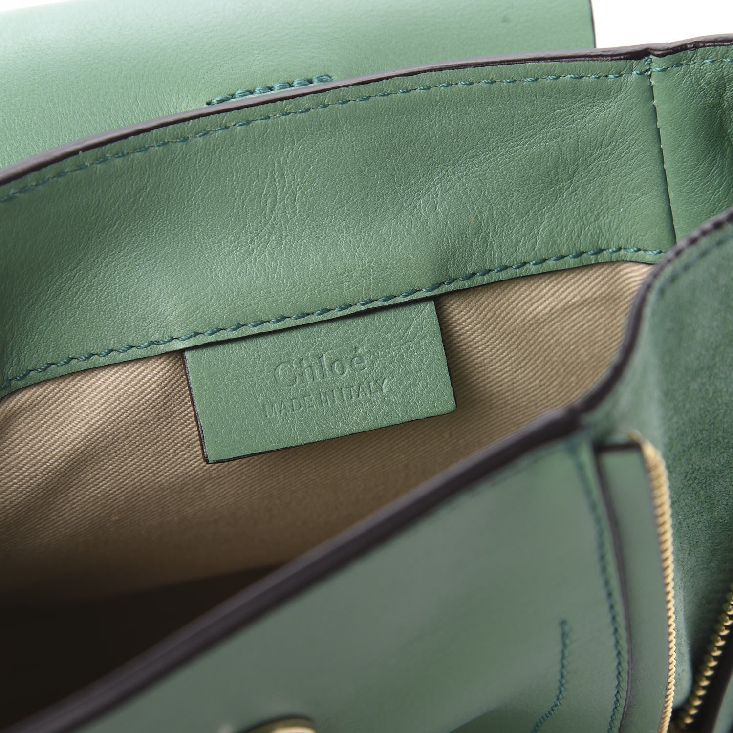 Chloe Suede Calfskin Mini Faye Backpack Happy Green 7 of 9