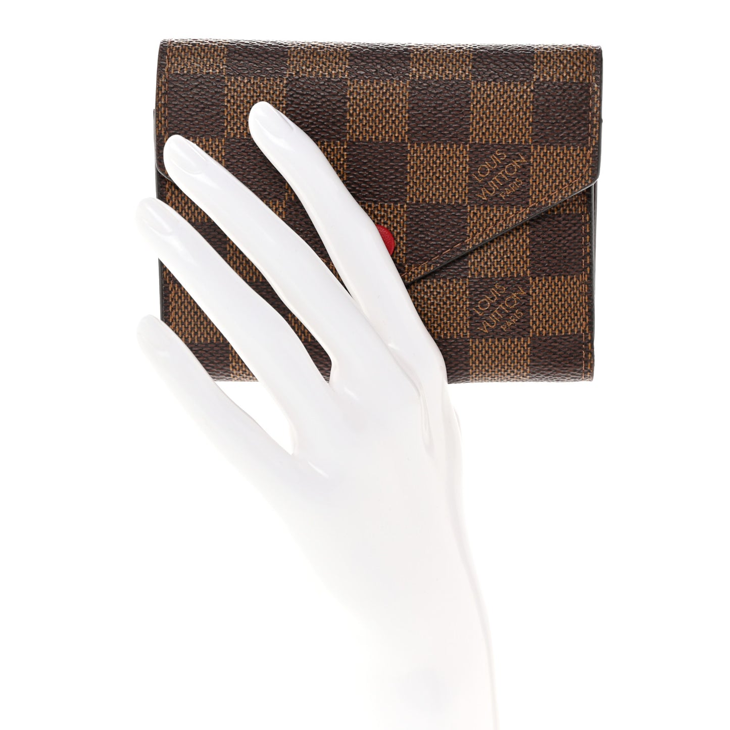 Damier Ebene Victorine Wallet Red