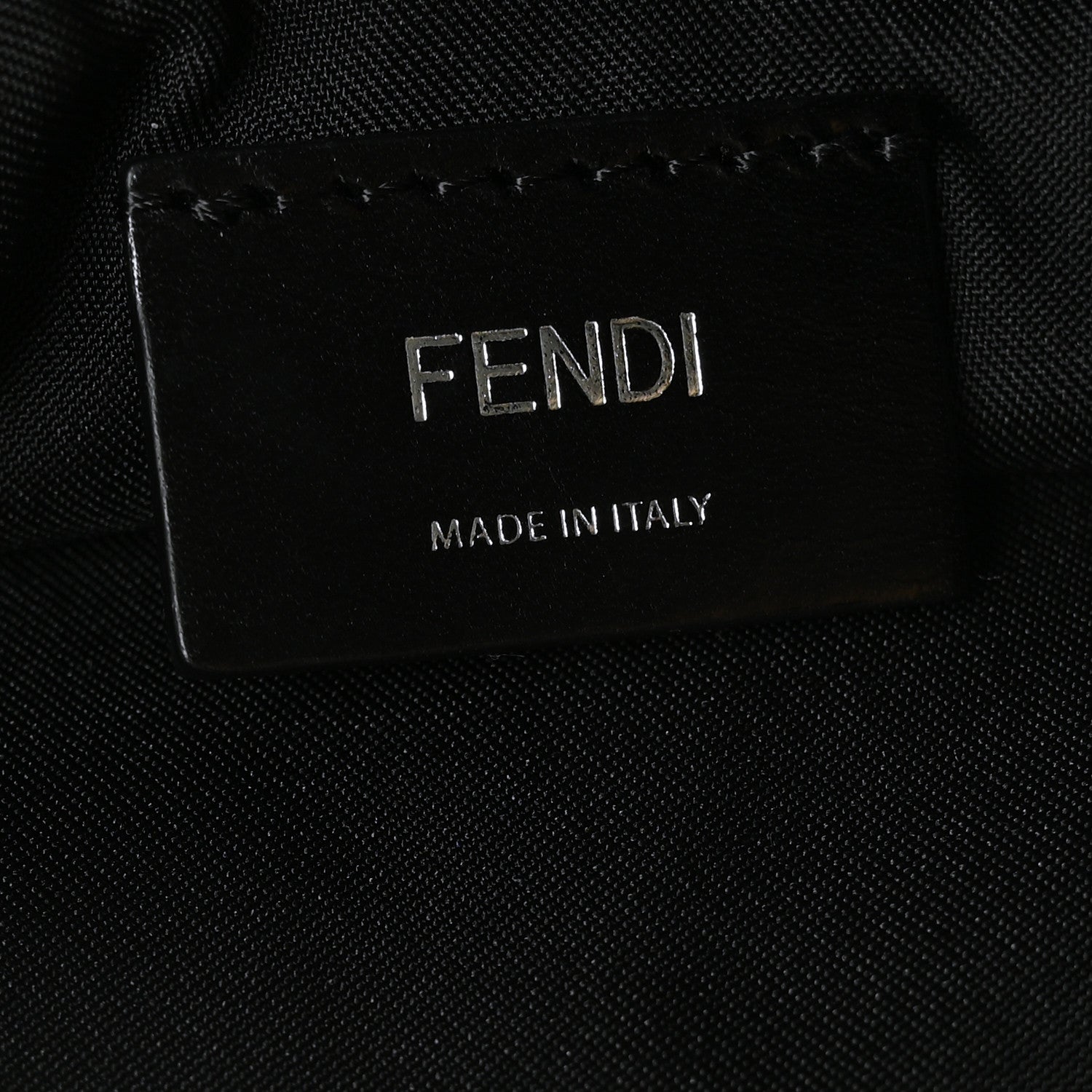 Fendi Canvas Stamp Patch Tote Black Brown 6 of 9