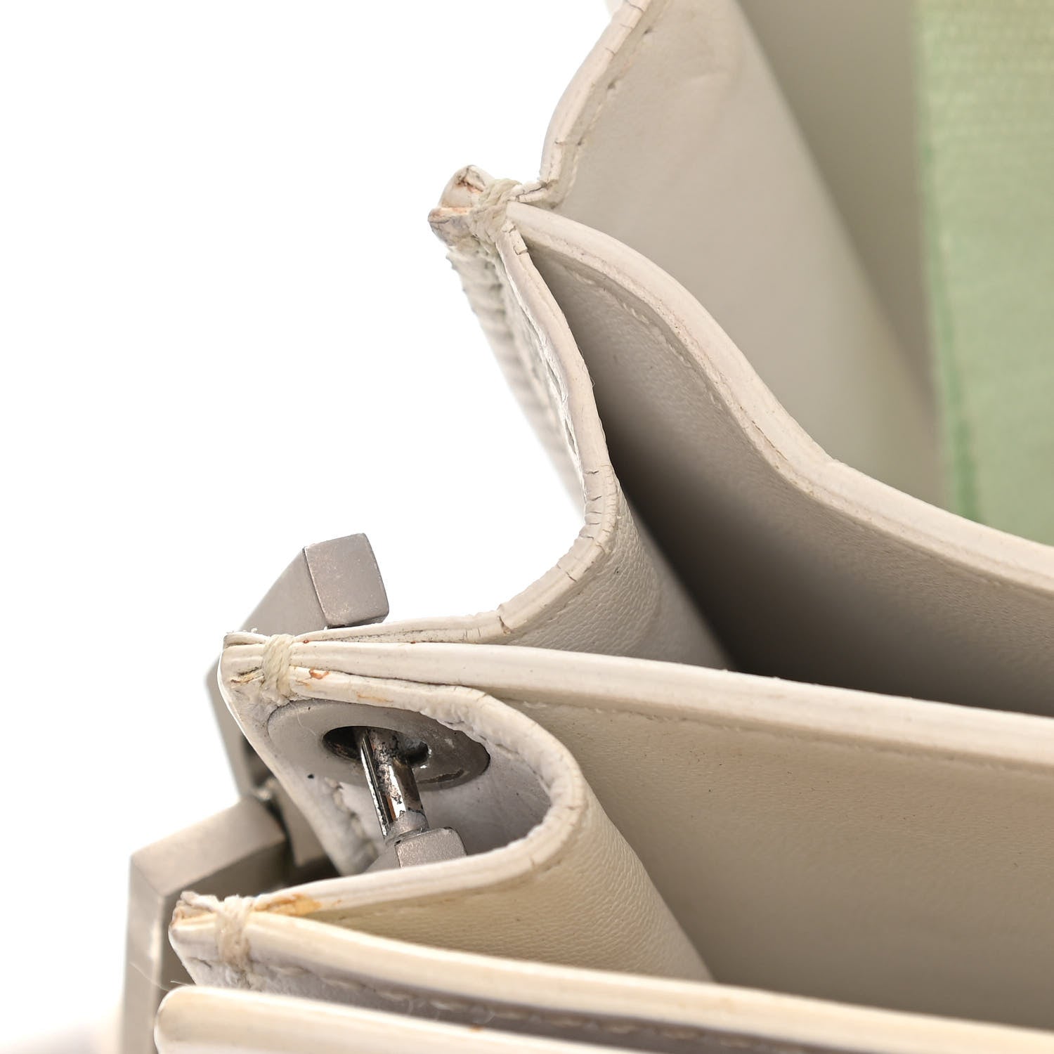 Off-White Calfskin Binder Clip Bag White 13 of 16