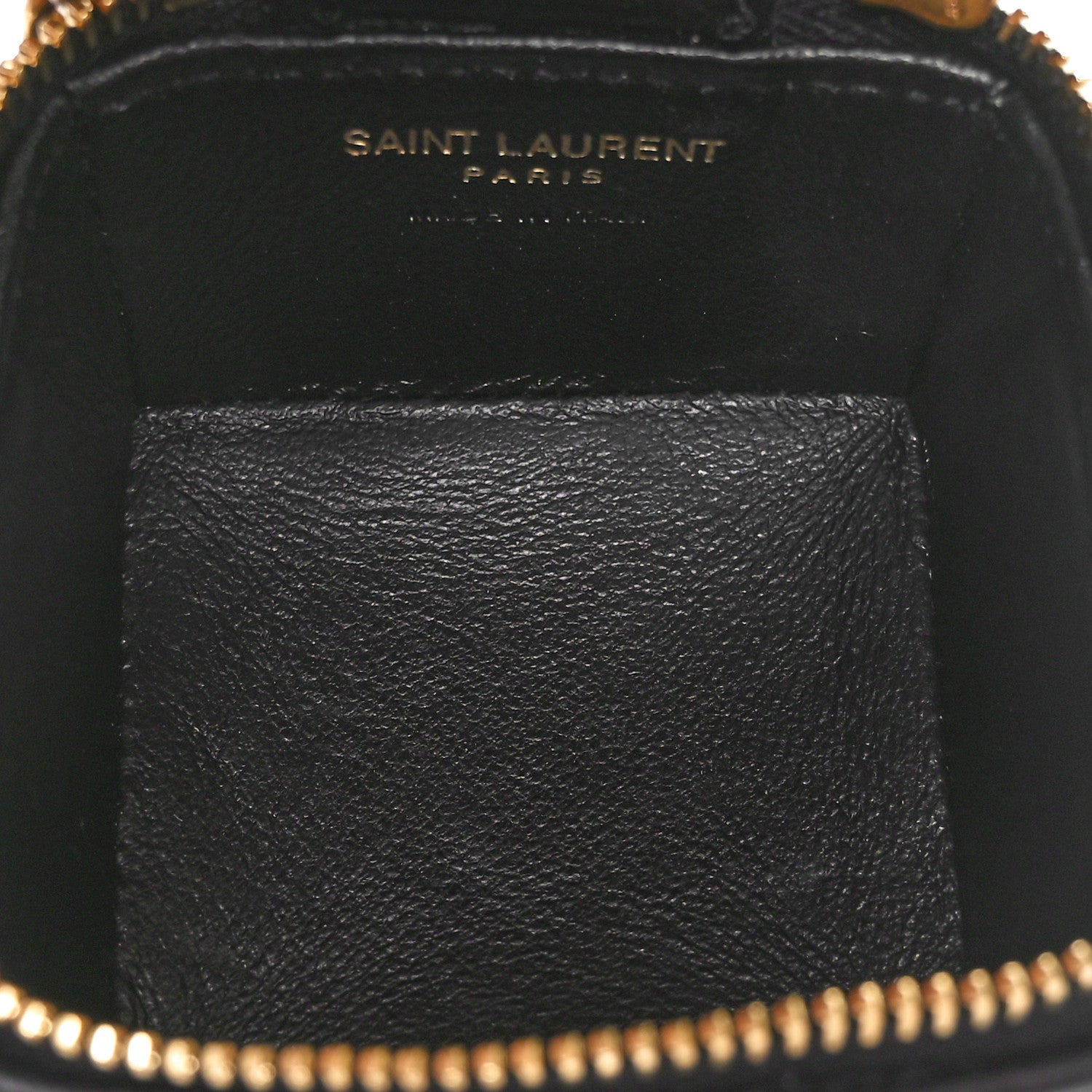 Saint Laurent Lambskin Cassandre Matelasse Carre Mini Cube On Chain Black 5 of 11
