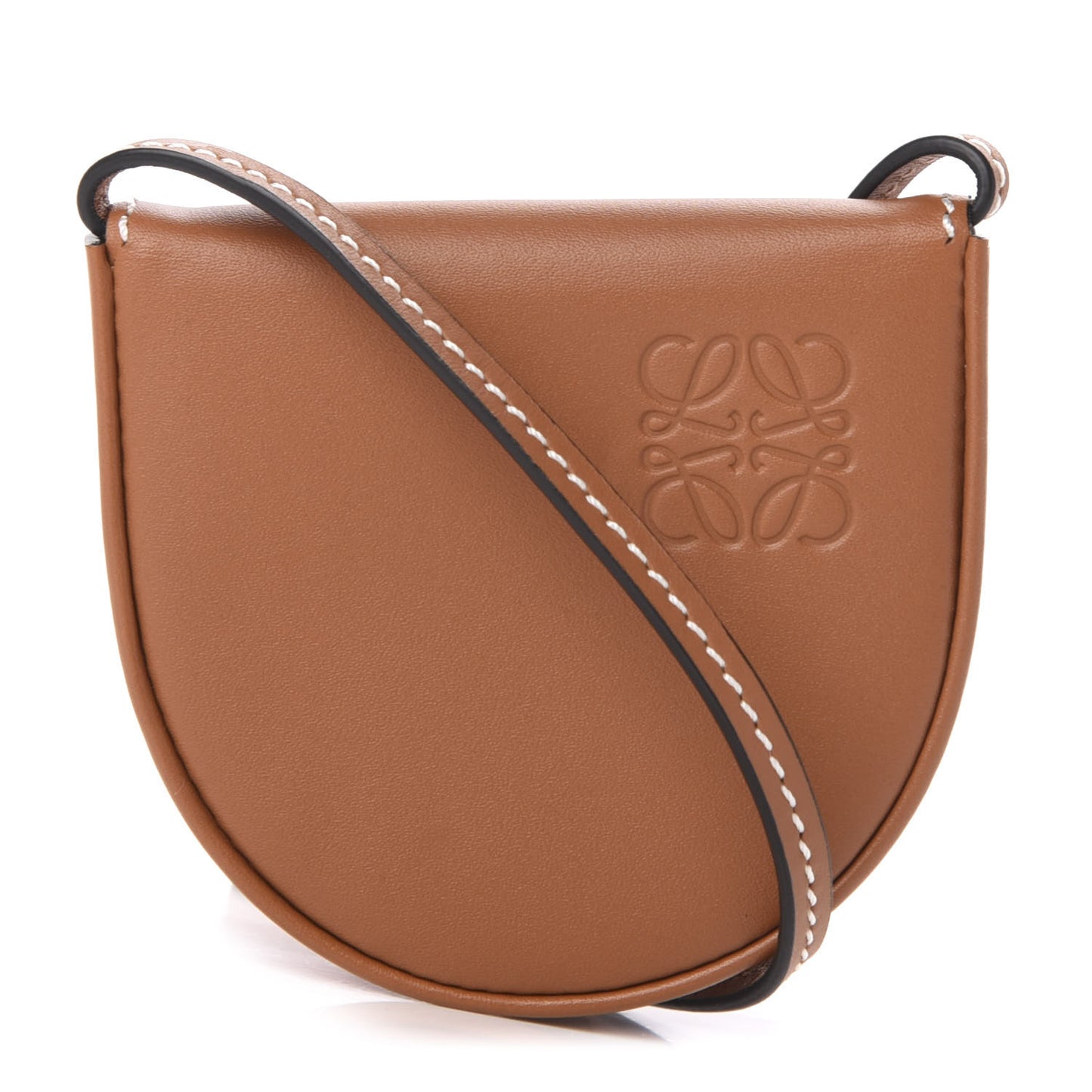 Soft Calfskin Mini Heel Pouch Tan