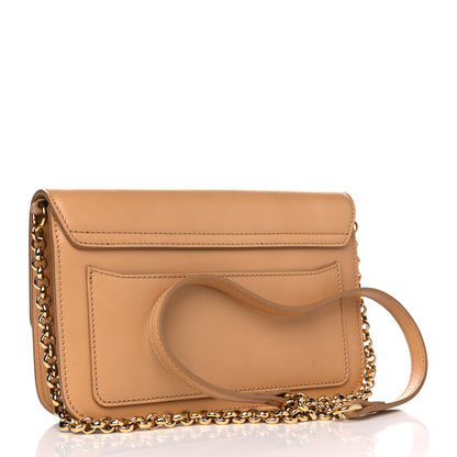 Chloe Calfskin Suede C Clutch With Chain Bleached Brown 2 of 8