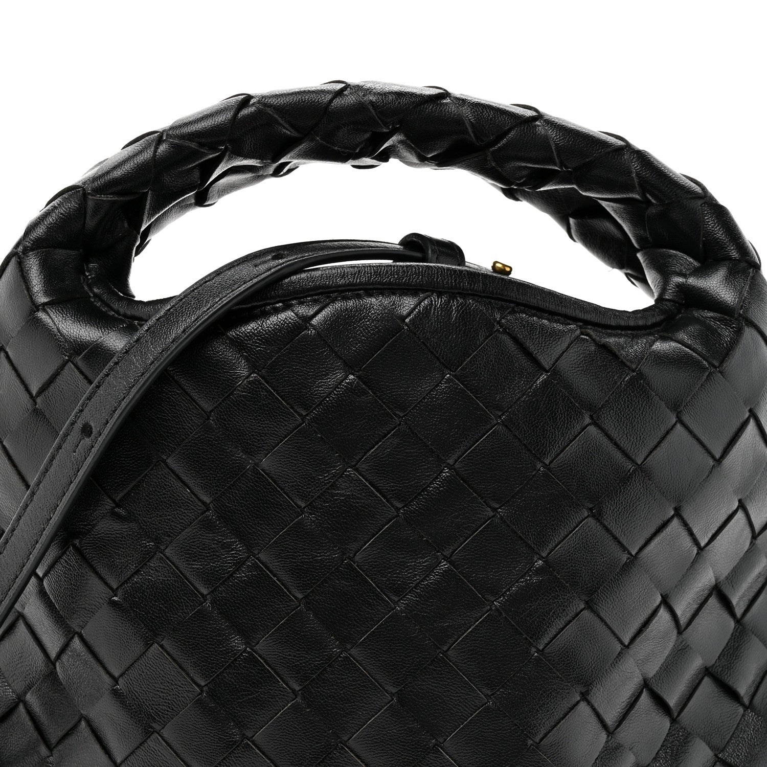 Bottega Veneta Calfskin Intrecciato Mini Hop Black 8 of 10