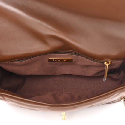 Chanel Lambskin Quilted Medium Chanel 19 Flap Dark Brown 5 of 11