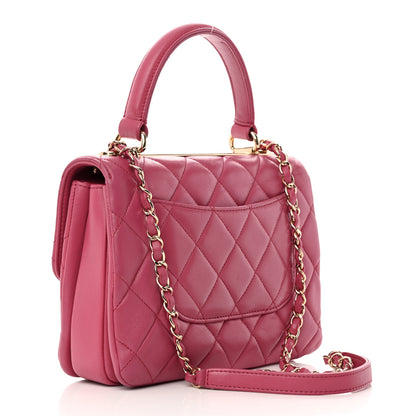 Chanel Lambskin Quilted Small Trendy CC Flap Dual Handle Bag Pink 3 of 21