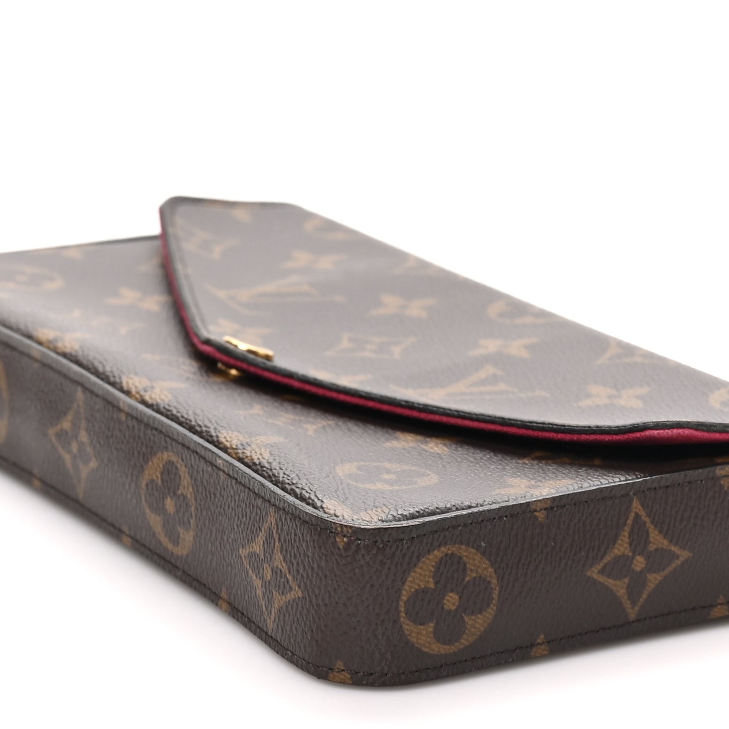 Monogram Pochette Felicie Chain Wallet Fuchsia