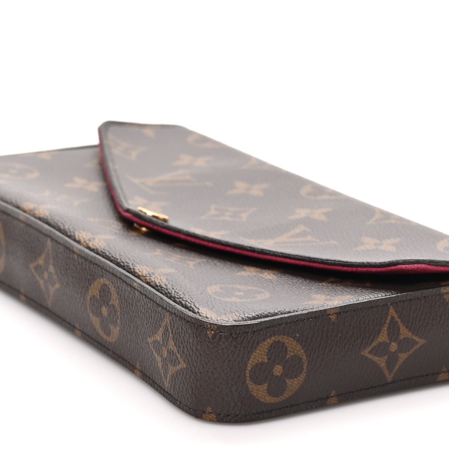 Louis Vuitton Monogram Pochette Felicie Chain Wallet Fuchsia 8 of 8