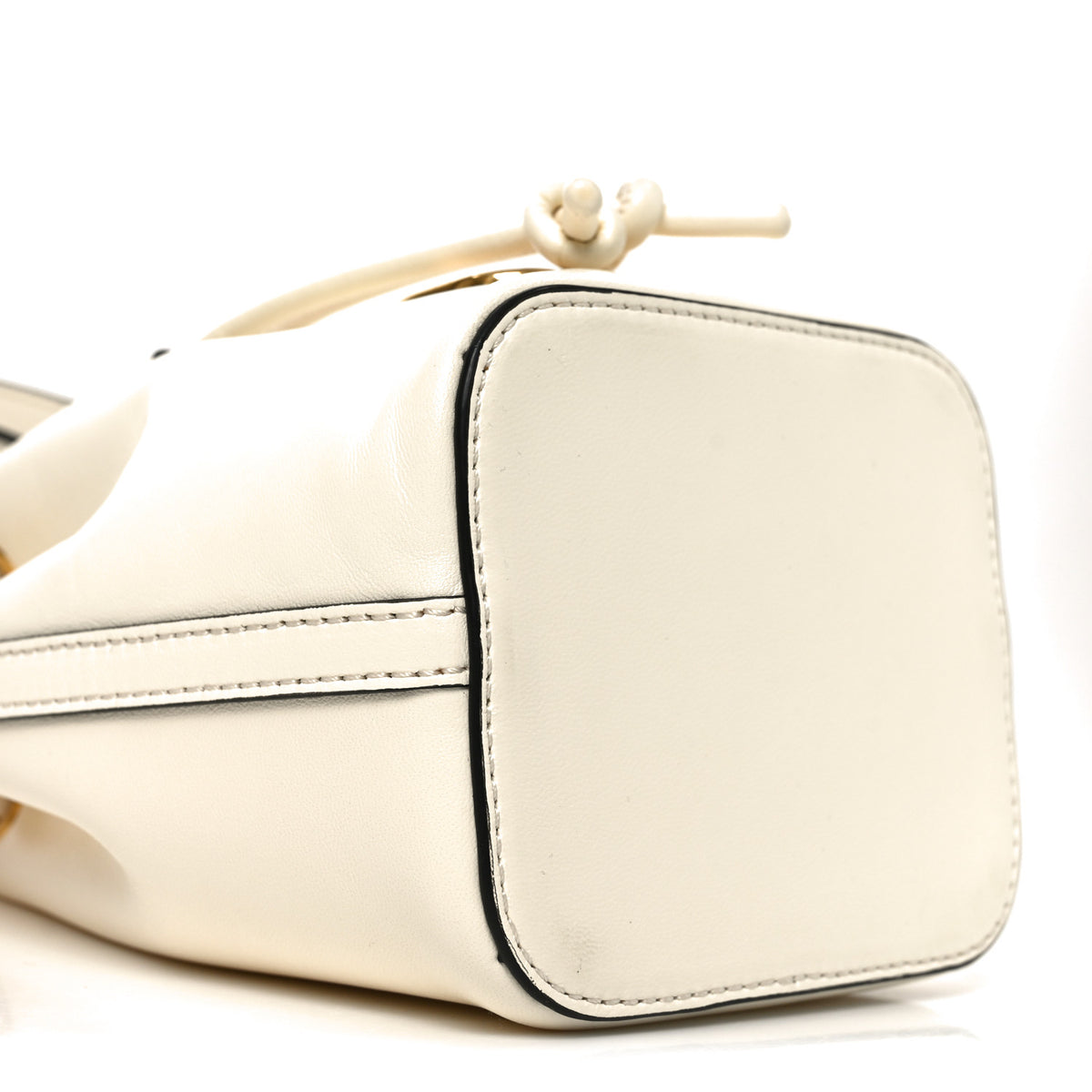 Nappa Mini VLogo Signature Bucket Bag Light Ivory