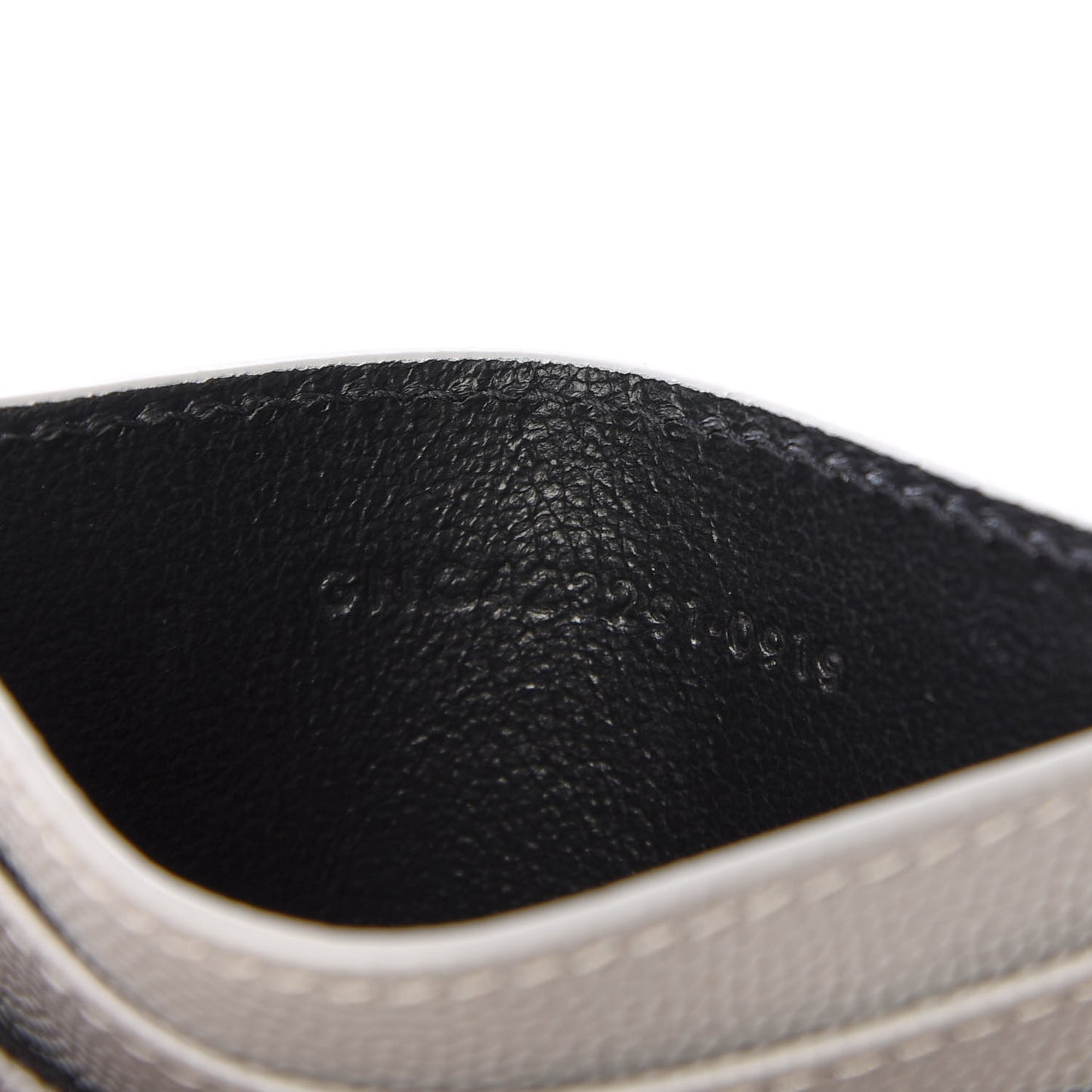 Grain De Poudre Matelasse Chevron Card Case Granite