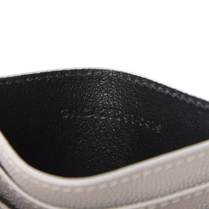 Saint Laurent Grain De Poudre Matelasse Chevron Card Case Granite 5 of 7