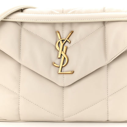 Saint Laurent Lambskin Quilted Small Loulou Puffer Monogram Chain Satchel Crema Soft 8 of 17