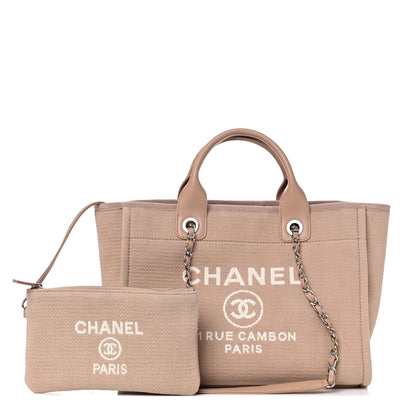 Chanel Mixed Fibers Small Deauville Tote Beige 2 of 11