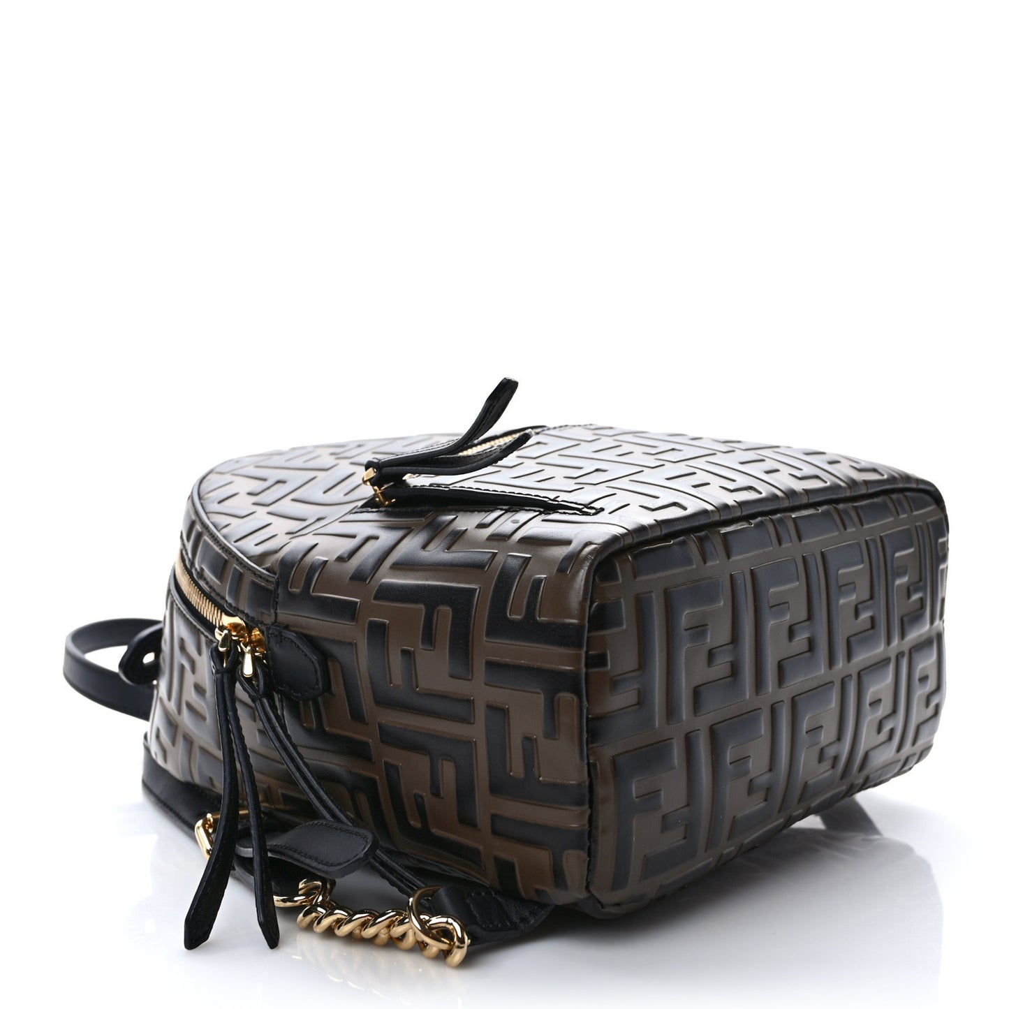 Vitello Bi-Color FF 1974 Embossed Mini Backpack Maya Black