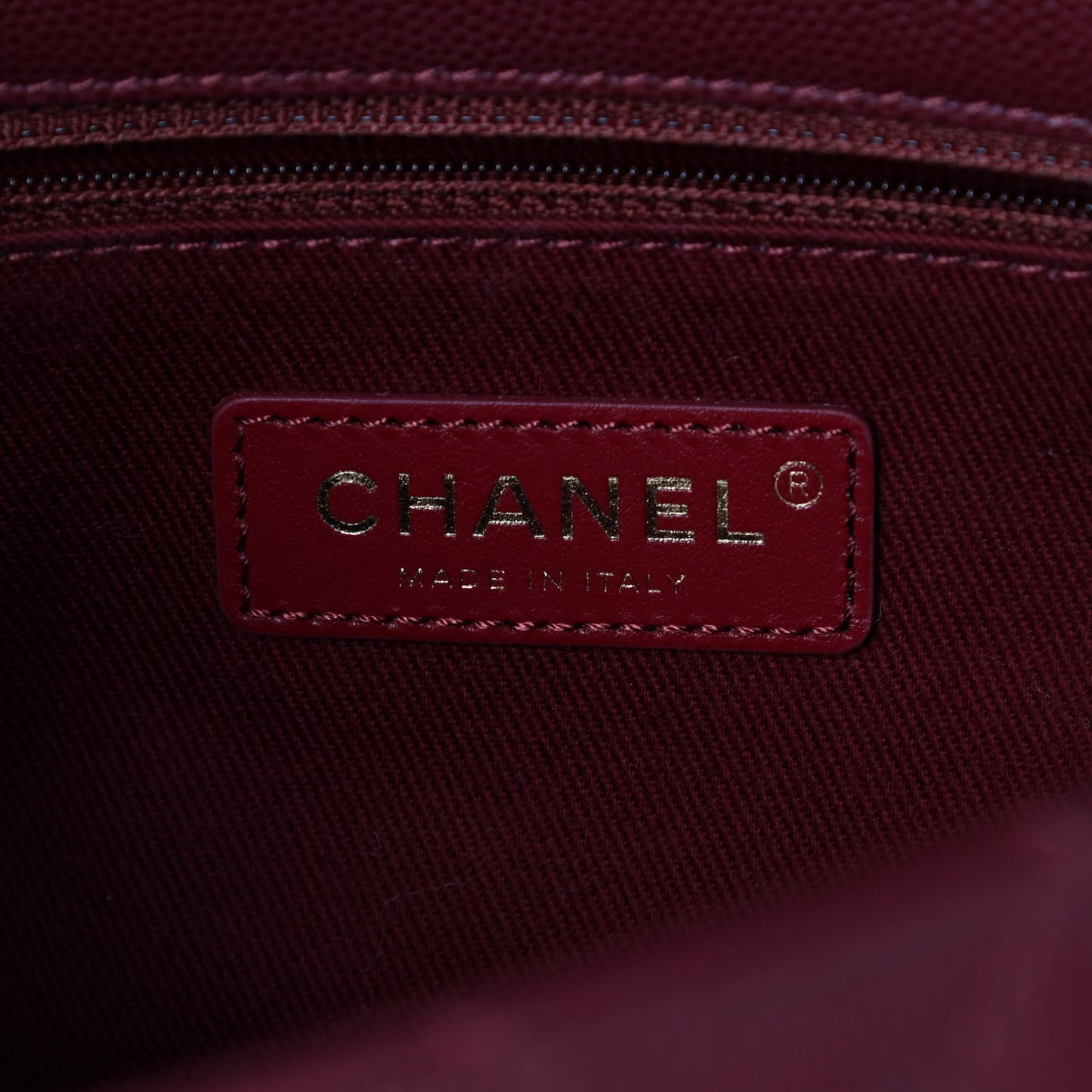Caviar Quilted Small Coco Handle Flap Burgundy
