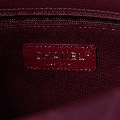 Chanel Caviar Quilted Small Coco Handle Flap Burgundy 6 of 11