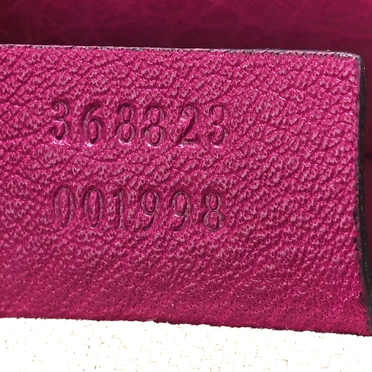 Gucci Pebbled Calfskin Mini Bamboo Shopper Tote Bright Bougainvillea 7 of 13