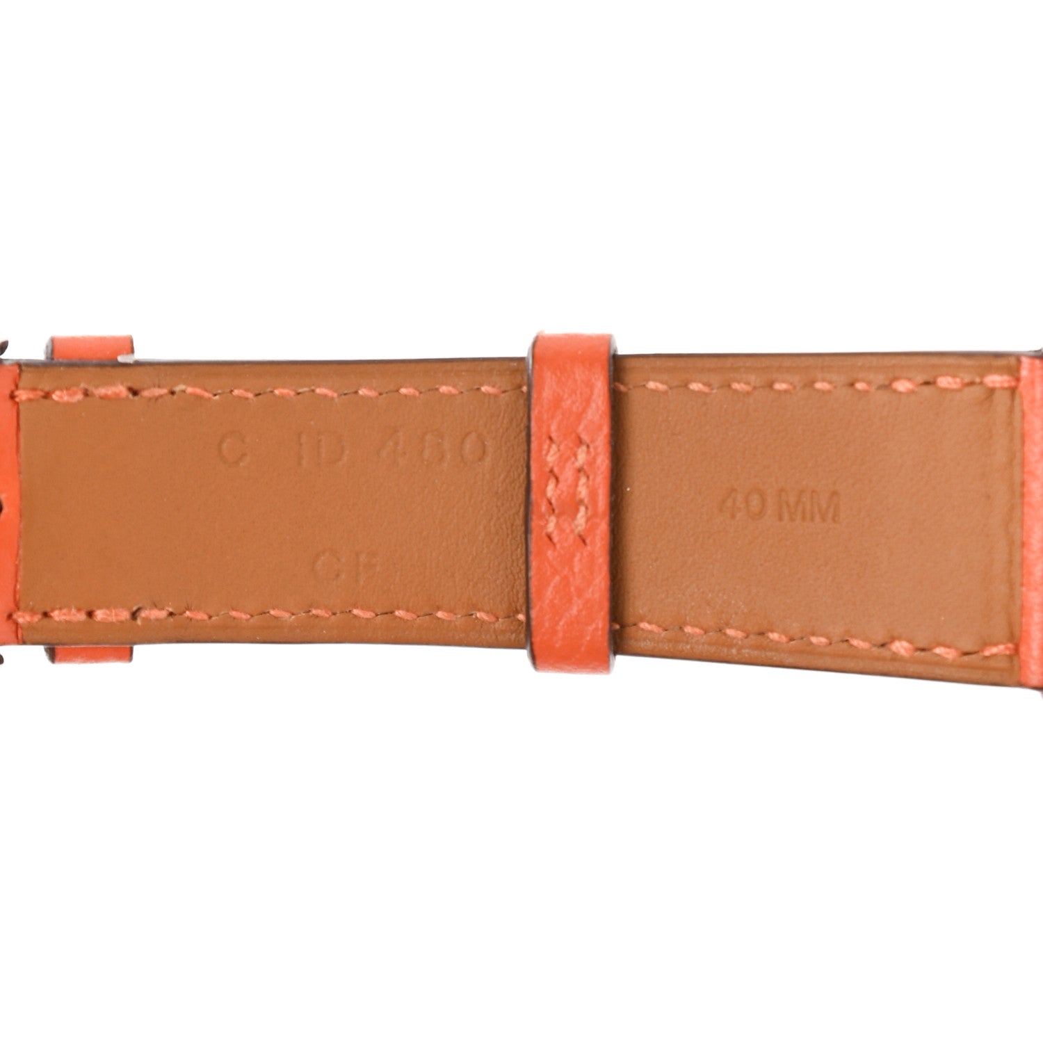 Hermes Epsom 40mm Apple Watch Double Tour Band Orange 4 of 5